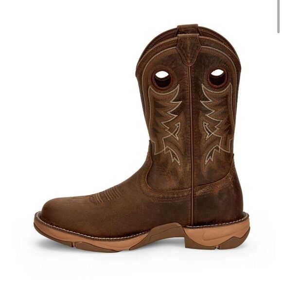 Tony Lama Mens Boots River‎ Tumbleweed 11" W Wide Round Toe Brown RR3370 Size 9D - Picture 8 of 8